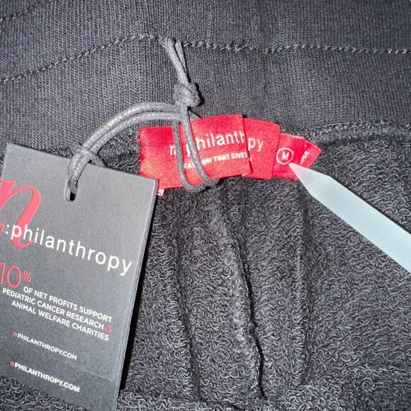 NWT n:Philanthropy Coco Distressed Shorts Elastic Waist in Black Cat - Picture 5 of 9